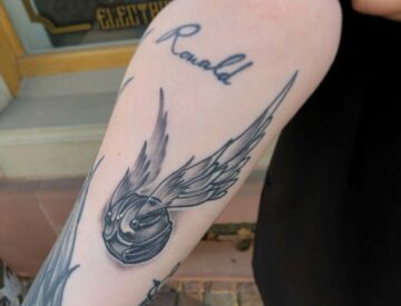 Harry Potter Schnatz blackandgray bng Tattoo Blutkunst